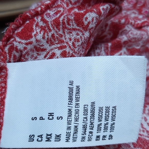 American Eagle red floral/paisley mini sun dress - Picture 7 of 7